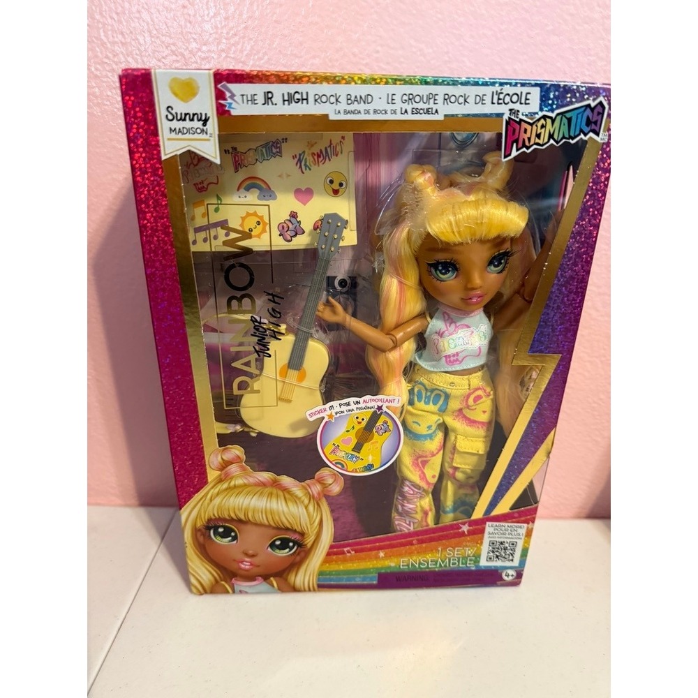 Rainbow High Junior High Sunny Madison The Prismatics Rock Band Doll Yellow New